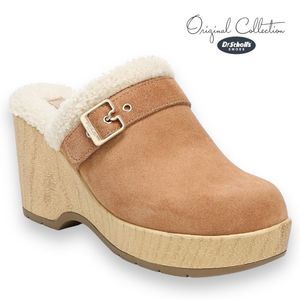 DR. SCHOLL’S Pixie Faux Shearling Clog in Honey Size 9 NWOT
